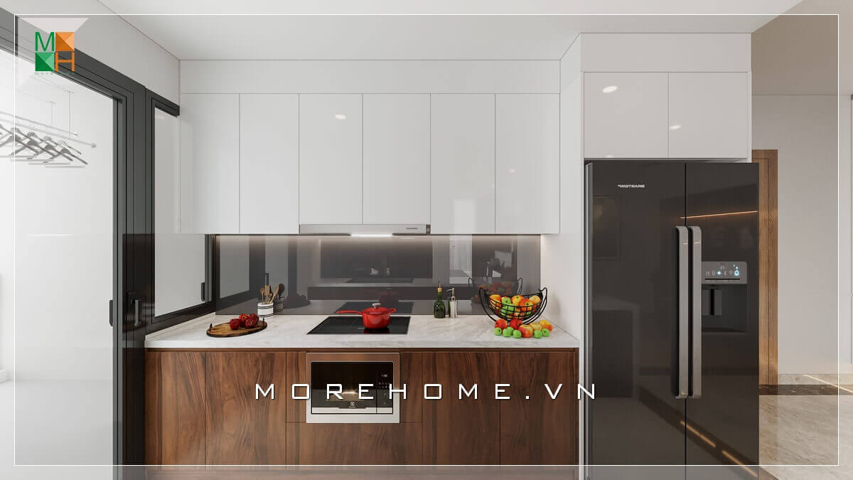 Mẫu thiết kế phòng bếp đơn giản nhưng vẫn cao cấp, sang trọng, tiện nghi cho chung cư, nhà phố, biệt thự phong cách hiện đại Thiết kế phòng bếp